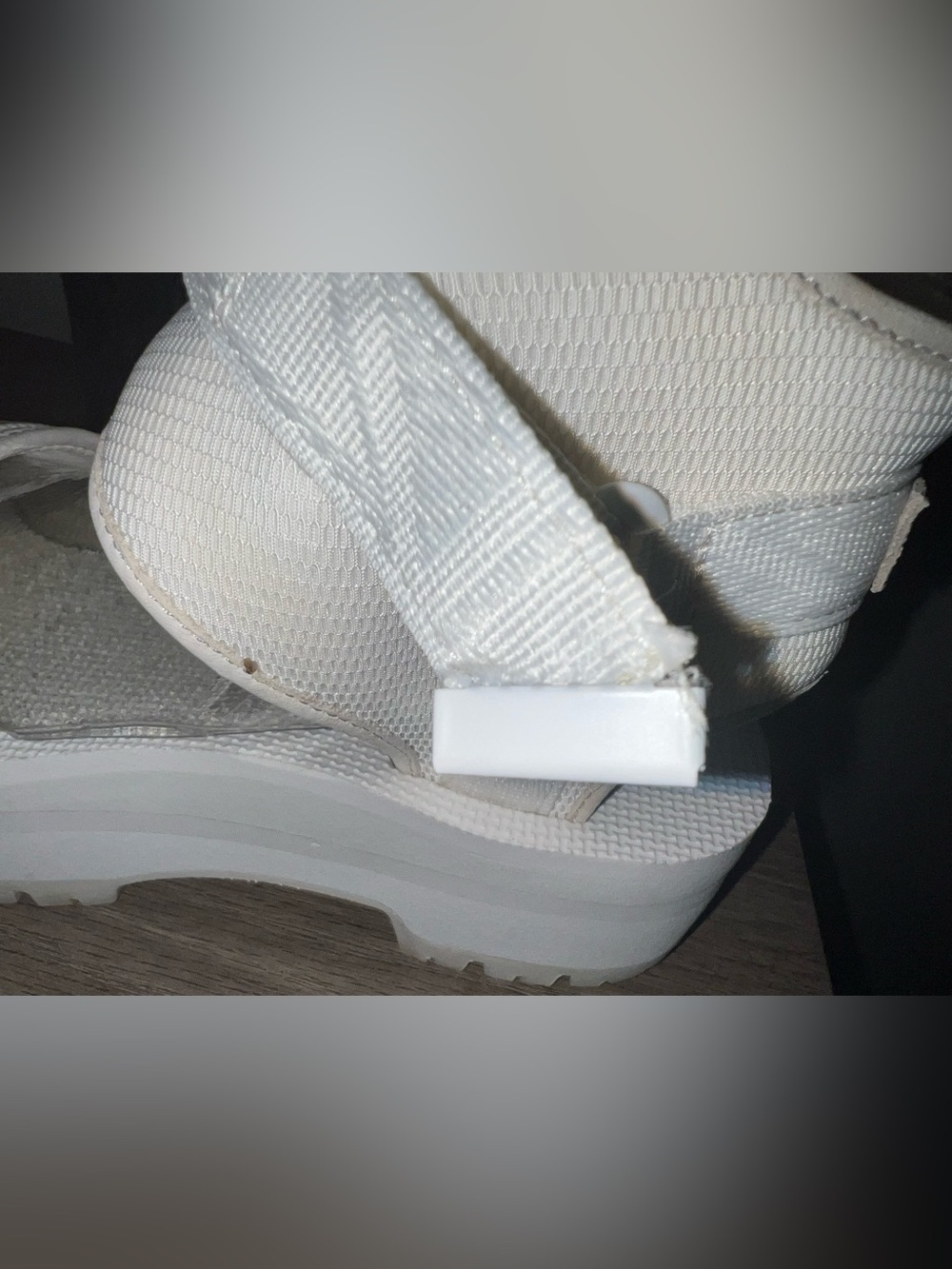 Teva White Chunky Platform Sandals with Adjustable Straps - Picture 6 of 16